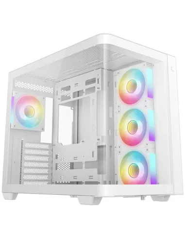 DeepCool CG530U 4F Blanca ATX Cristal Curvado 4 Ventiladores ARGB