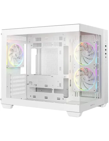 Caja micro-ATX blanca panorámica DeepCool CG330 3F blanca