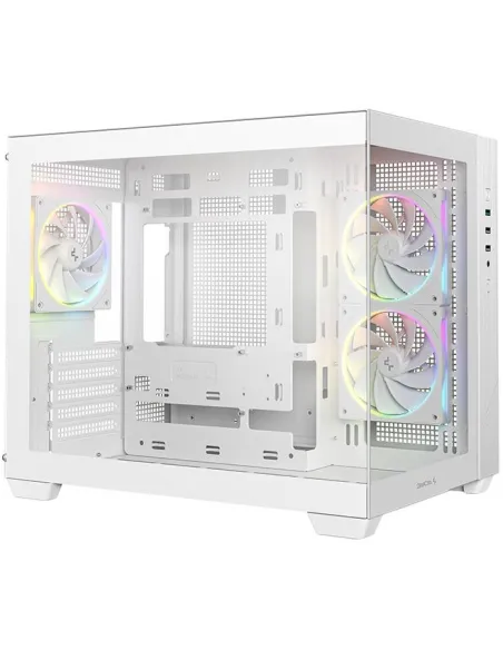 Caja micro-ATX blanca panorámica DeepCool CG330 3F blanca
