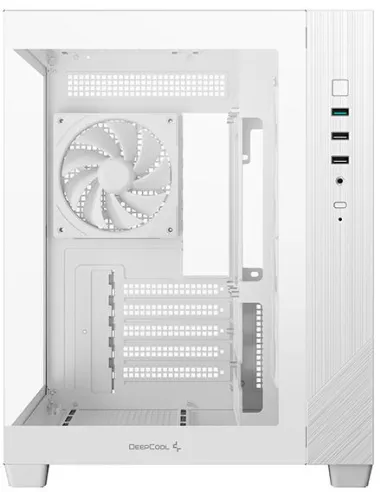 Caja micro-ATX blanca panorámica DeepCool CG330 3F blanca