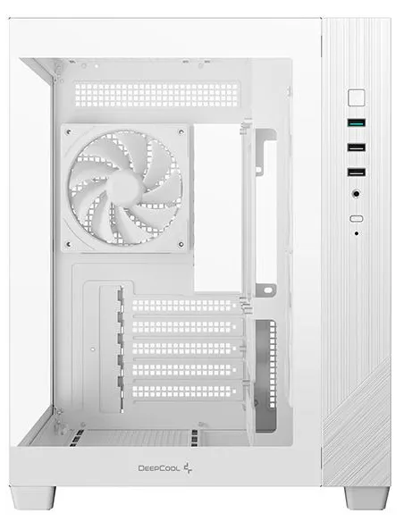 Caja micro-ATX blanca panorámica DeepCool CG330 3F blanca