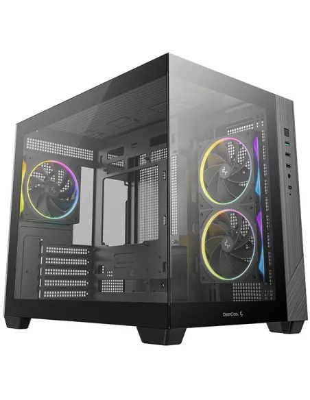 DeepCool CG330 3F Negra micro ATX cristal templado 3 ventiladores ARGB