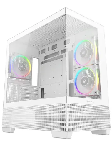 DeepCool CG380 3F WH Torre mini-ATX Blanca con Cristal Templado y 3 Ventiladores aRGB
