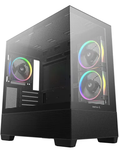 DeepCool CG380 3F Negro Panorámica 3 Ventiladores ARGB Vidrio Templado