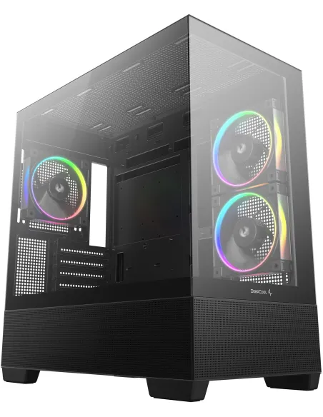 DeepCool CG380 3F Negro Panorámica 3 Ventiladores ARGB Vidrio Templado