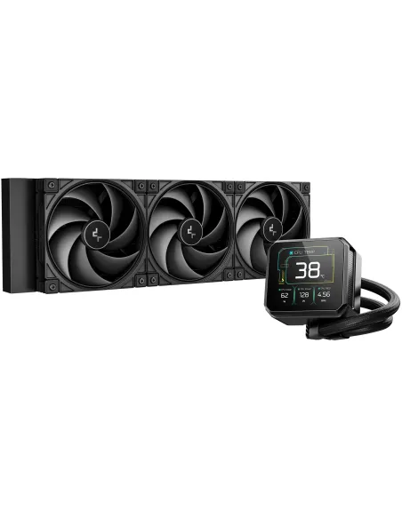 DeepCool SPARTACUS 360 Negra Kit de Refrigeración Liquida 360mm 3 Ventiladores Pantalla LCD RGB
