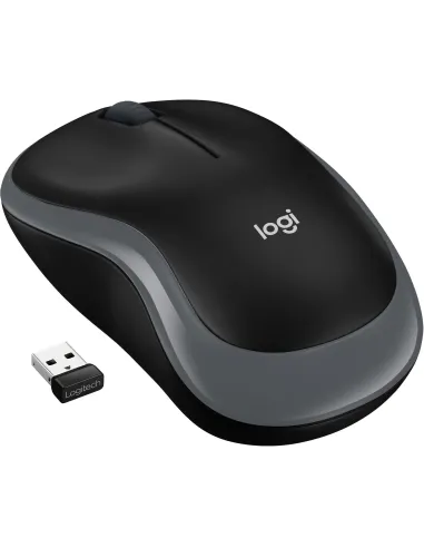 Logitech M185 Gris Ratón Inalámbrico con Mini Receptor USB, Batería 12 Meses, Ambidiestro 1000DPI