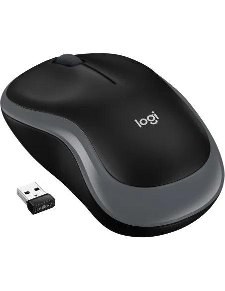 Logitech M185 Gris Ratón Inalámbrico con Mini Receptor USB, Batería 12 Meses, Ambidiestro 1000DPI