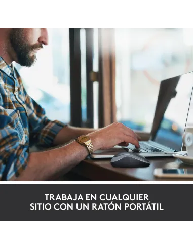 Ratón inalámbrico Logitech M185 gris conexion USB