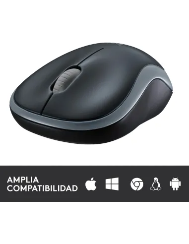 Ratón inalámbrico Logitech M185 gris conexion USB