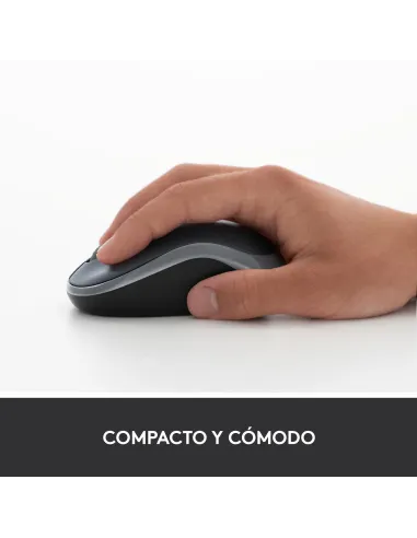 Ratón inalámbrico Logitech M185 gris conexion USB