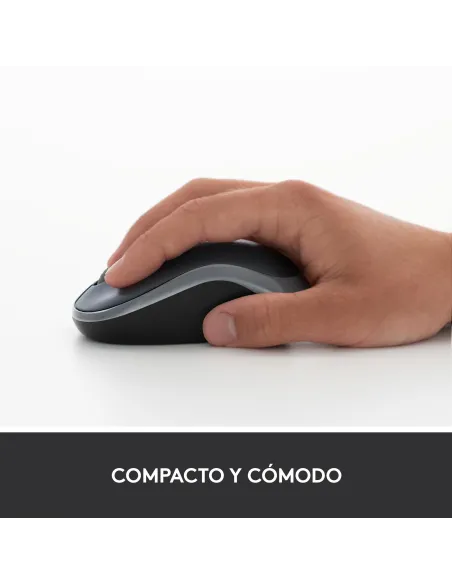 Ratón inalámbrico Logitech M185 gris conexion USB