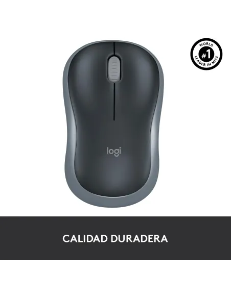 Ratón inalámbrico Logitech M185 gris conexion USB