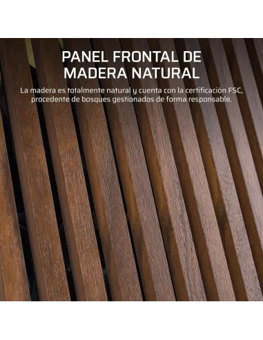 Caja ATX de Madera Corsair Frame 4000D RS Wood Negro/Nogal