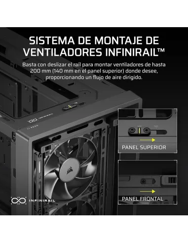 Caja ATX de Madera Corsair Frame 4000D RS Wood Negro/Nogal