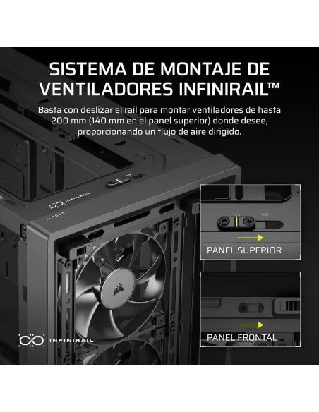 Caja ATX de Madera Corsair Frame 4000D RS Wood Negro/Nogal