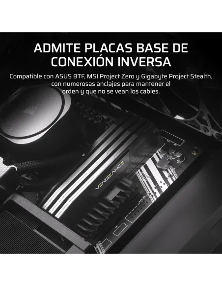 Caja ATX de Madera Corsair Frame 4000D RS Wood Negro/Nogal