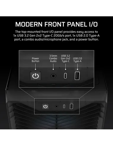 Caja ATX Corsair 3200D RS ARGB Smoke con USB-C