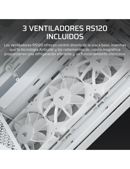 Corsair 3200D RS blanca: caja ATX airflow USB-C