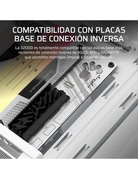 Corsair 3200D RS blanca: caja ATX airflow USB-C