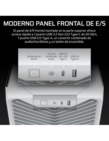 Corsair 3200D RS blanca: caja ATX airflow USB-C