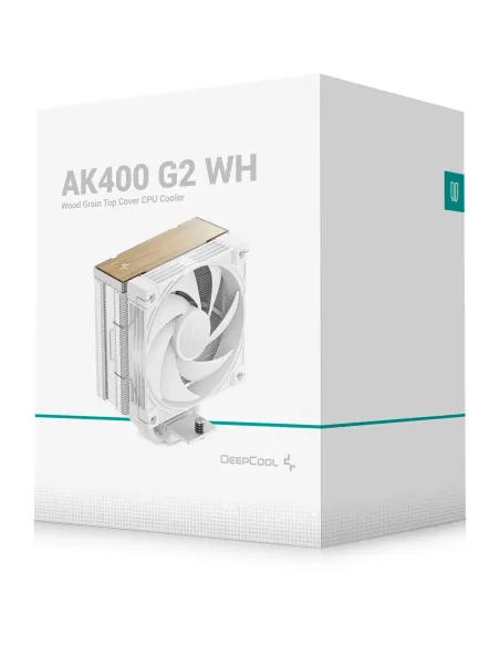 Disipador por Aire DeepCool AK400 G2 WH Blanco/Madera