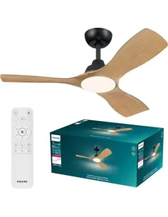 Philips Olas Negro Ventilador Regulable 3 Aspas LED 107 cm-EPELIM0076