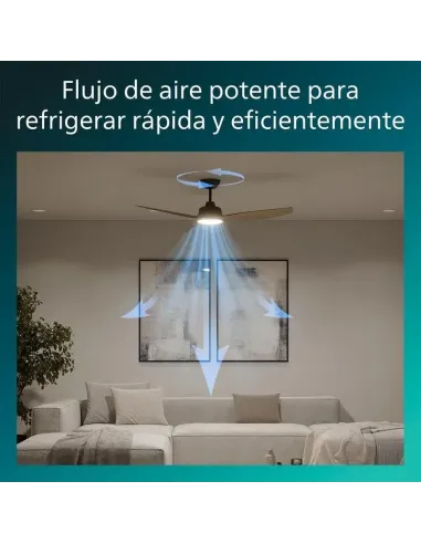 Ventilador de techo Philips Olas con luz LED y mando
