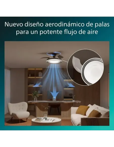 Philips Bliss: plafón ventilador LED 4500 lm, mando