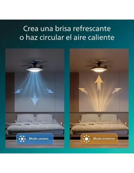 Philips Bliss: plafón ventilador LED 4500 lm, mando