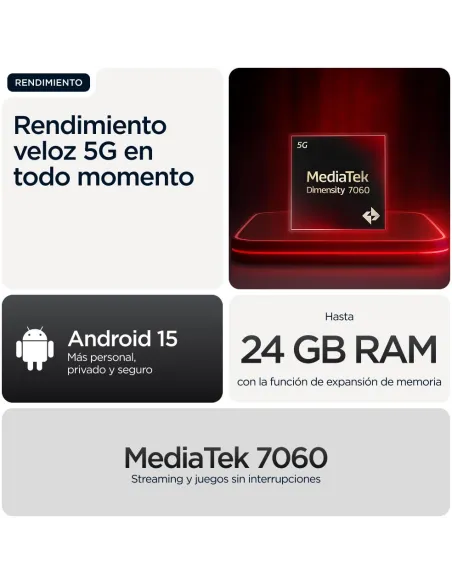 Smartphone Motorola Moto G56 5G 8GB/256GB Negro IP68/69