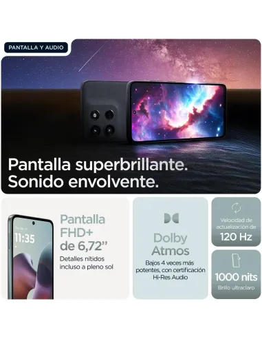 Motorola Moto G56 5G 8GB/256GB Gris: 120 Hz, 5200 mAh e IP69