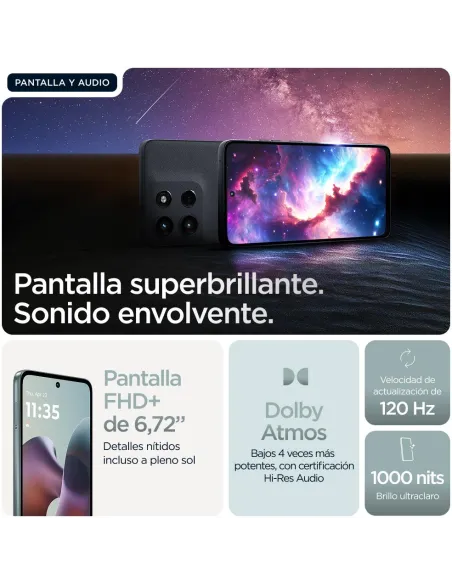 Motorola Moto G56 5G 8GB/256GB Gris: 120 Hz, 5200 mAh e IP69