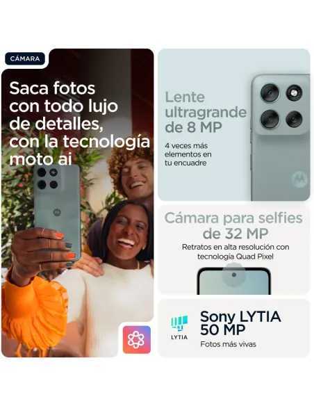 Motorola Moto G56 5G 8GB/256GB Gris: 120 Hz, 5200 mAh e IP69