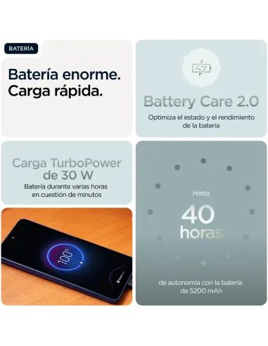 Motorola Moto G56 5G 8GB/256GB Gris: 120 Hz, 5200 mAh e IP69