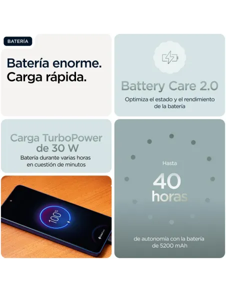 Motorola Moto G56 5G 8GB/256GB Gris: 120 Hz, 5200 mAh e IP69