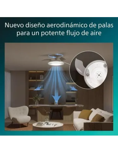 Plafón con ventilador Philips Bliss 106 cm LED regulable