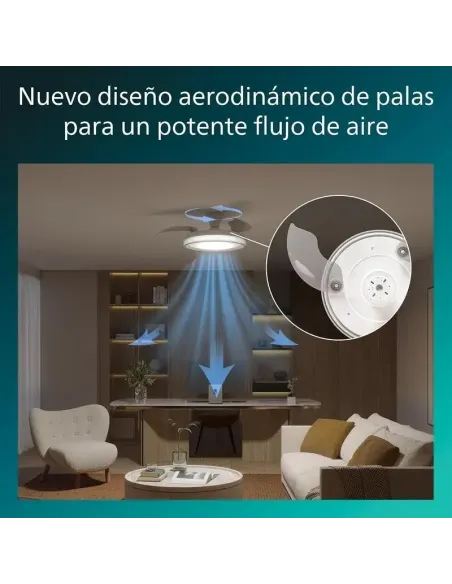 Plafón con ventilador Philips Bliss 106 cm LED regulable