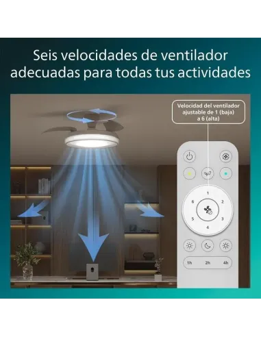 Plafón con ventilador Philips Bliss 106 cm LED regulable