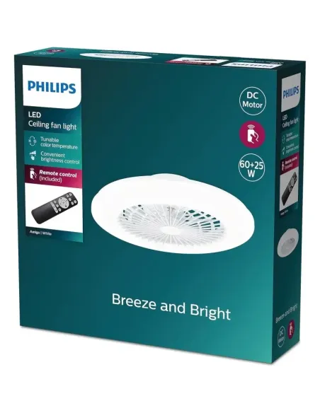 Ventilador de techo con luz Philips Amigo 60+25 W