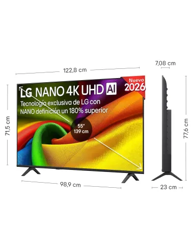 Televisor LG 55NU850B6LA: TV 55" 4K con webOS 26