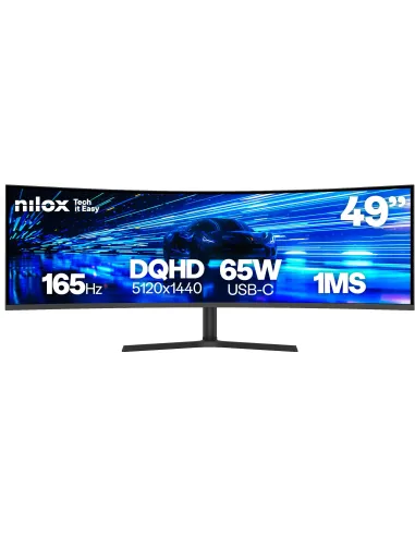 Nilox NXM49CRVDC2 49" LED IPS UltraWide Dual QHD 165Hz Curva 65W USB-C