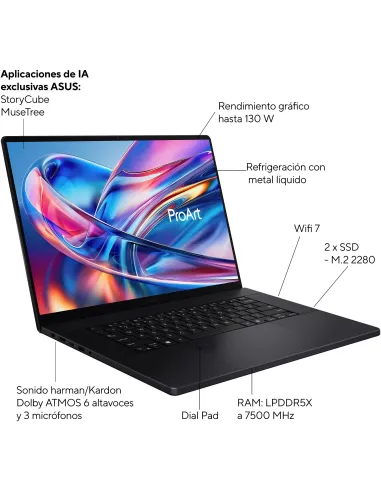 Portátil para Creadores ASUS ProArt P16 OLED H7606WW-SE020W