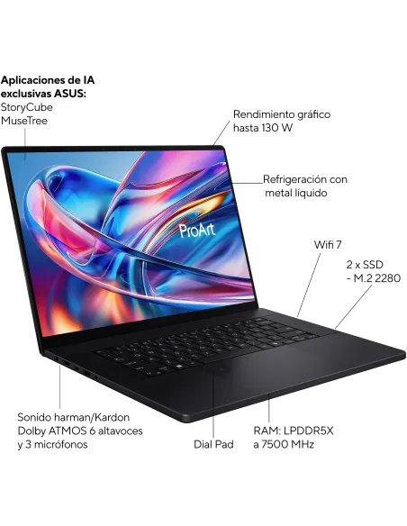 Portátil para Creadores ASUS ProArt P16 OLED H7606WW-SE020W