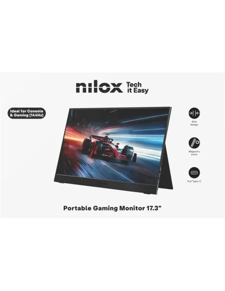 Nilox NXMP17FHD1441: monitor portátil 17,3" 144Hz