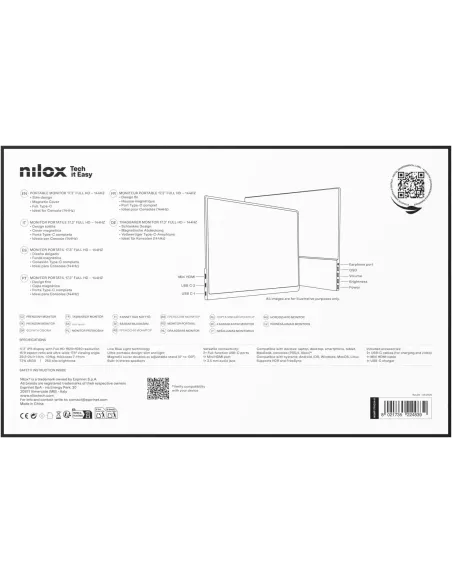 Nilox NXMP17FHD1441: monitor portátil 17,3" 144Hz