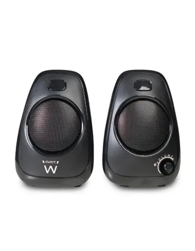 Ewent EW3527 2.0 Estéreo Alámbrico 6W RMS USB Compacto Negro Rejilla Metálica