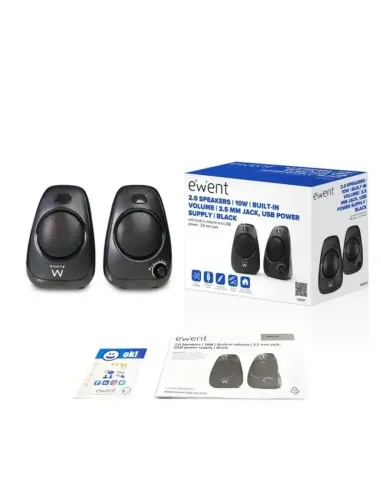 Ewent EW3527: altavoces 2.0 USB para PC (10 W)