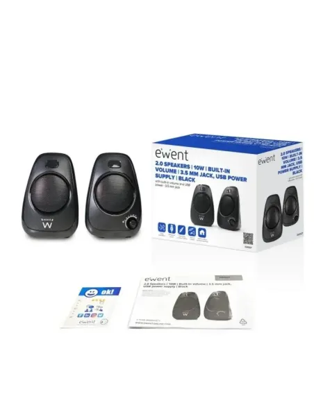 Ewent EW3527: altavoces 2.0 USB para PC (10 W)