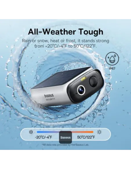 Baseus Security S1 Lite : Cámara solar 2K exterior IP67